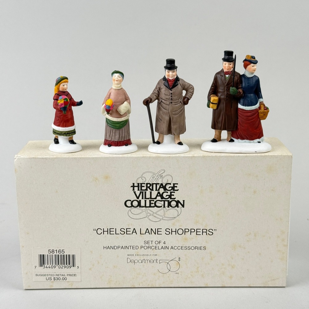Department 56 Chelsea Lane Shoppers Heritage Village Set #58165 New NOS‎